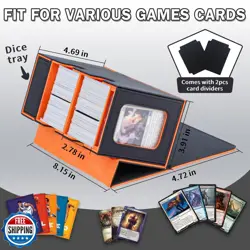 tmstorys Commander Deck Box for MTG, Card Deck Box with Dice Tray and Display - Image 4