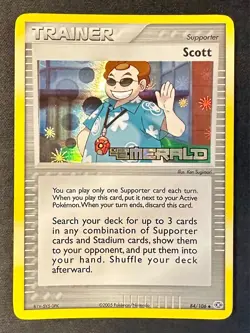 Scott 84/106 2005 EX Emerald Pokemon Card Reverse Holo Trainer Uncommon - VLP - Image 1
