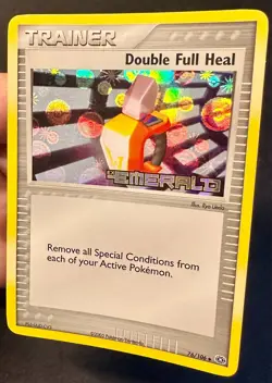 Double Full Heal 76/106 2005 EX Emerald Pokemon Card Reverse Holo Trainer - VLP - Image 2
