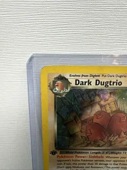 Dark Dugtrio 6/82 1st Edition Holo Rare WOTC Vintage Pokemon Team Rocket Card - Image 2
