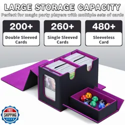 tmstorys Commander Deck Box for MTG, Card Deck Box with Dice Tray and Display - Image 2