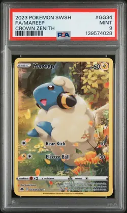 Mareep GG34/GG70 Sword Shield Crown Zenith Pokemon PSA 9 - Image 1