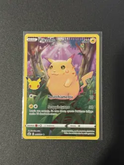 ITALIAN FULL CRIMP ERROR Pikachu Celebrations 005/025 Holo Rare Pokemon TCG NM - Image 1