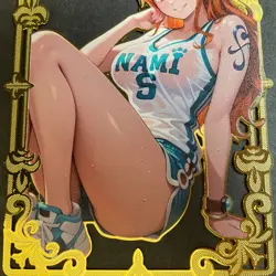 Goddess Story Gold METAL Card - Serial Number #/200! Anime Waifu Nami Bikini - Image 3