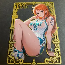 Goddess Story Gold METAL Card - Serial Number #/200! Anime Waifu Nami Bikini - Image 4