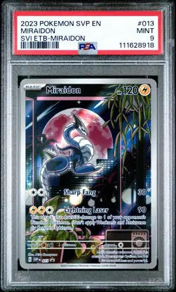 Miraidon 2023 Pokemon Scarlet & Violet ETB Promo Cards #013 PSA 9 SVP - Image 1