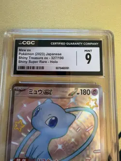 2023 Pokemon Japanese Mew ex 327/190 SV4a Shiny Treasure SSR CGC 9 Mint - Image 3