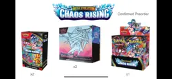 CHAOS RISING Pokemon Center ETB x2 + Booster Box + Booster Bundle x2 PRESALE - Image 1