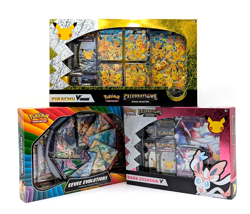 Set of 3 Sealed Pokemon Eevee Evolutions Premium Pikachu V-Union Dark Sylveon V - Image 1