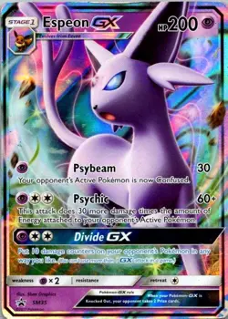 Espeon GX SM35 Pokemon TCG Sun and Moon Black Star Promo LP (SKU 1-2) - Image 1