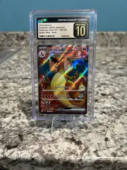 Charizard ex SR 185/165 sv2a 2023 Pokemon Japanese 151 CGC Pristine 10 - Image 1