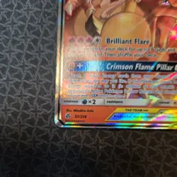 Charizard & Braixen GX 22/236 Cosmic Eclipse Tag Team Ultra Rare Pokemon Card - Image 5