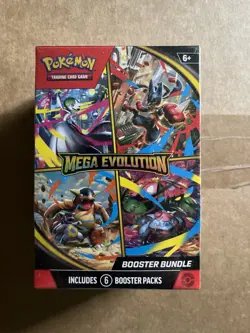 Pokemon TCG Mega Evolutions Booster Bundle SEALED - 6 Booster Packs - Image 1