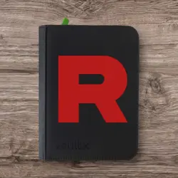 Vault X - 4 Pocket eXo-Tec Zip Binder Folder - Black Pokemon Team Rocket - Image 1