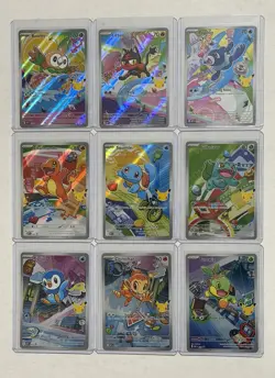 Pokemon Full Set of 9 First Partner Series 1 Illustration Collection English NM - Image 1