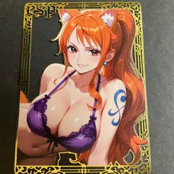 Goddess Story Gold METAL Card - Serial Number #/200! Anime Waifu Nami Bikini - Image 1