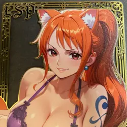 Goddess Story Gold METAL Card - Serial Number #/200! Anime Waifu Nami Bikini - Image 2