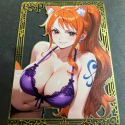 Goddess Story Gold METAL Card - Serial Number #/200! Anime Waifu Nami Bikini - Image 4