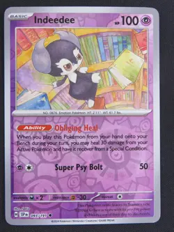 Indeedee 093/191 Uncommon Surging Sparks Pokemon Reverse Holo NM - Image 1