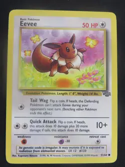 Eevee 51/64 Common Jungle Pokemon LP - Image 1