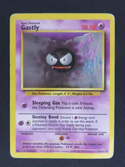 Gastly 50/102 Common Base Set Pokemon LP - Image 1