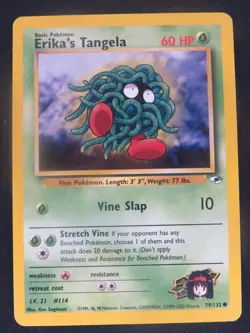 Erika's Tangela 79/132 Common Gym Heroes Pokemon LP - Image 1