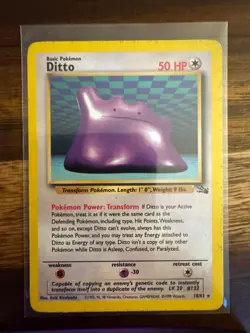 Ditto 18/62 Rare Fossil Pokemon Unlimited Lightly Played - Image 1