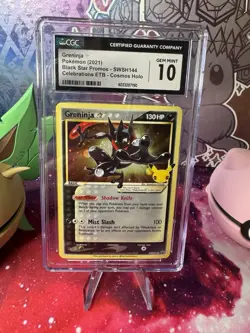 Pokemon TCG Greninja Star SWSH144 Celebrations Black Star Promo CGC 10 - Image 1