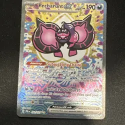 Pokemon TCG Pecharunt ex 218/162 Full Art Holo EX 190 HP Card English - Image 3