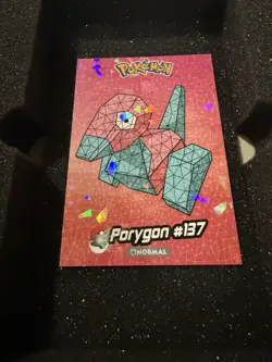 2025 POKEMON STAINED GLASS Crystal Card Kanto Peru Foil # 137 Porygon - Image 1