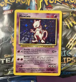 Pokemon Mewtwo Trading Card Game Base Set Holo Rare - Image 2