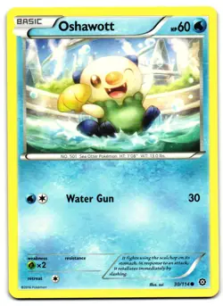 Oshawott 30/114 - Steam Siege Common Pokemon TCG - LP Card - Image 1