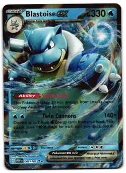 Blastoise ex 009/165 - 151 Double Rare Pokemon TCG - NM Card - Image 1