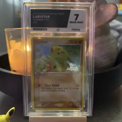 Pokemon Larvitar 62/109 2004 Card Team Rocket Returns Reverse Holo Graded ACE 7 - Image 2