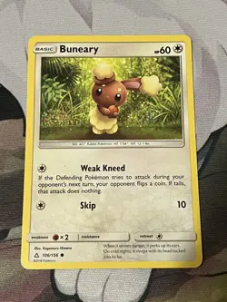 Buneary 106/156 Basic Ultra Prism Common Pokemon Card NM - Image 1