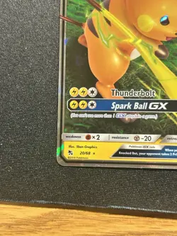 Pikachu Stamped Raichu GX 20/68 Battle Academy Promo Hidden Fates Pokemon Card - Image 5