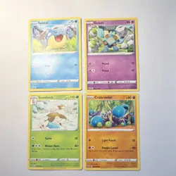 Pokemon Sword & Shield Spheal Golett Sawsbuck Crabrawler 2021 4 Cards Lot - Image 1