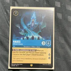 Hercules Hades, Infernal Schemer Character Card 147/204 Disney Lorcana - Image 1