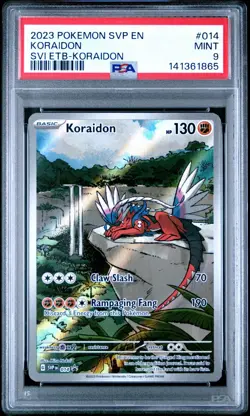 Pokemon PSA 9 Koraidon 014 Scarlet & Violet Promo Cards Holo Mint 2023 - Image 1