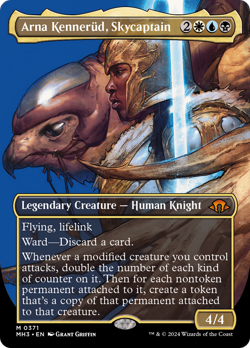 Arna Kennerud, Skycaptain (Borderless) [Modern Horizons 3] Magic MTG - Image 1