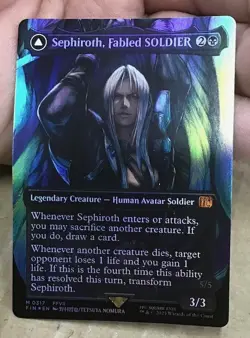 Sephiroth Fabled Soldier #317 Foil (Borderless) Final Fantasy Mtg - Image 1