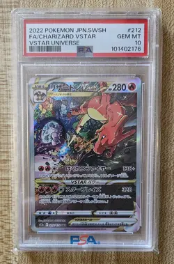 Charizard VSTAR 212/172 S12a: Vstar Universe Holo (Japanese) Pokemon Card PSA 10 - Image 1