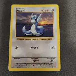 Pokemon Dratini 26/102 Base Set Shadowless Regular Pound Moderately Played - Image 1
