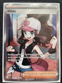 Hilda 164/086 Full Art Ultra Rare White Flare Holo Pokemon TCG Card - Image 1