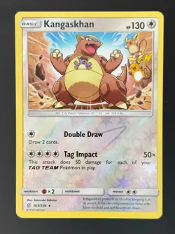 Pokemon TCG Kangaskhan Unified Minds 163/236 Reverse Holo Rare - Image 1