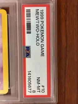 Pokemon TCG Mewtwo Base Set Holo Unlimited Rare Card 10/102 PSA 8 - Image 4