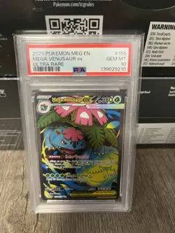 PSA 10 Mega Venusaur ex (FA) Mega Evolution 155/132 Holo Pokemon Card B8 - Image 1
