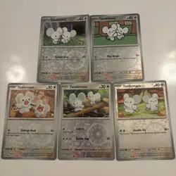 5x Tandemaus Lot - All 5 Reverse Holos [Unique Artwork] Pokemon NM/M - Image 1
