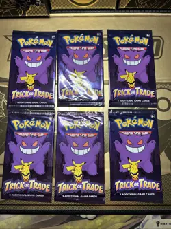 Pokemon Card - Trick or Trade - Halloween - 3 Card Booster Pack - x6 Packs - Image 1