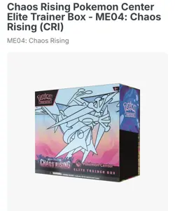 Presale Chaos Rising Pokemon Center ETB Elite Trainer Box PRESALE CONFIRMED - Image 1